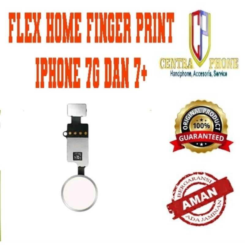 FLEX HOME+FLEX FINGER PRINT IPHONE 7G/7+ WHITE (MAC+) ORG
