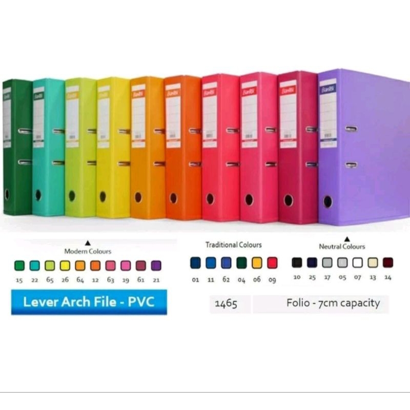 

Ordner bantex 1465 warna warni Folio 7cm