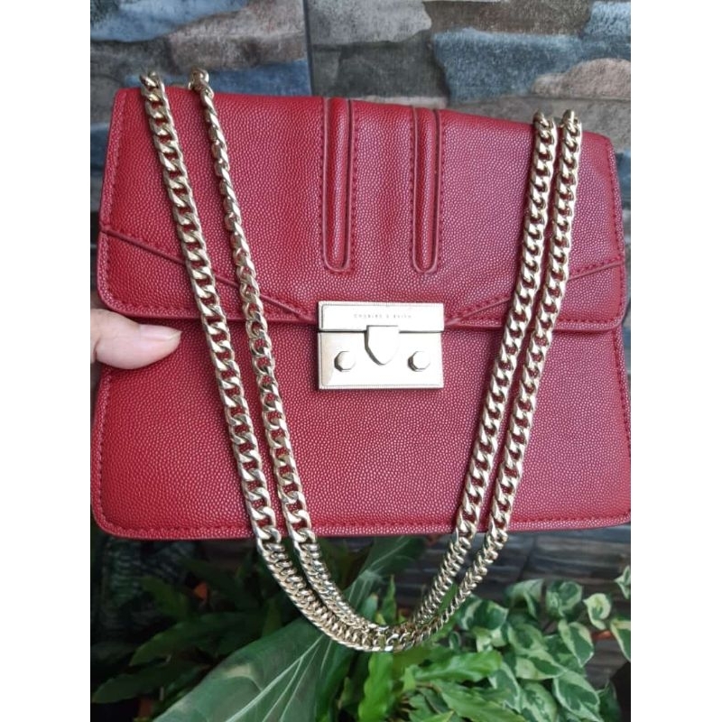 RD22 - Handbag Charles & Keith - TAS PRELOVED BRANDED ORIGINAL