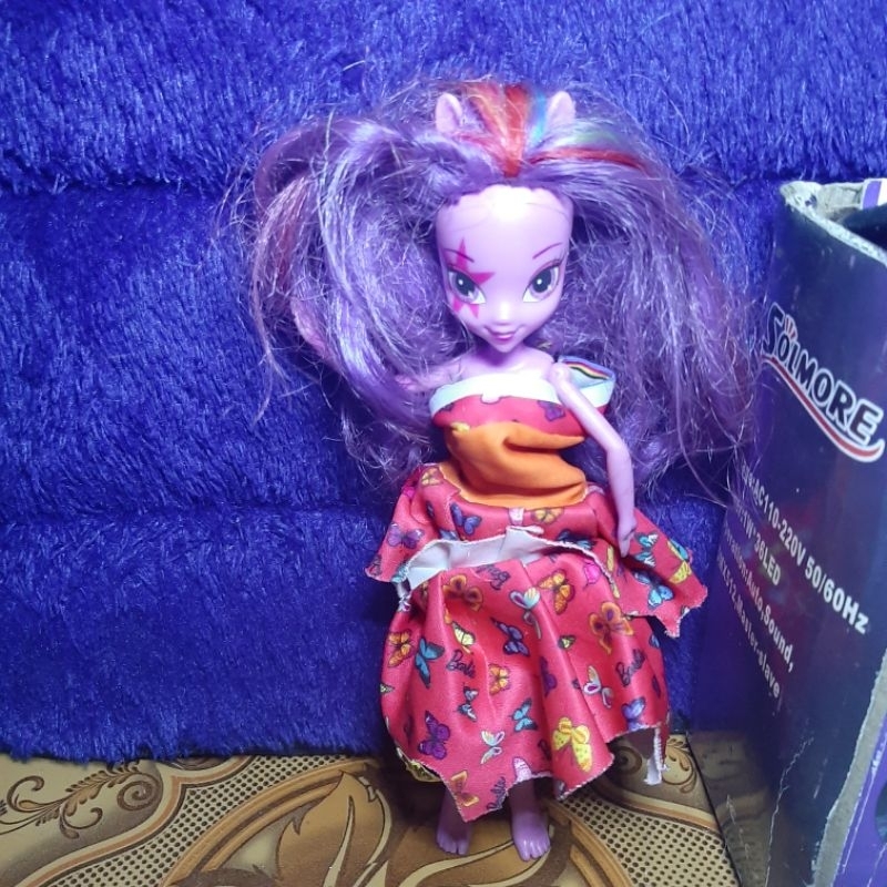 My Little Pony Equestria Girls Twilight Sparkle Rainbow Rocks Sings Works EUC