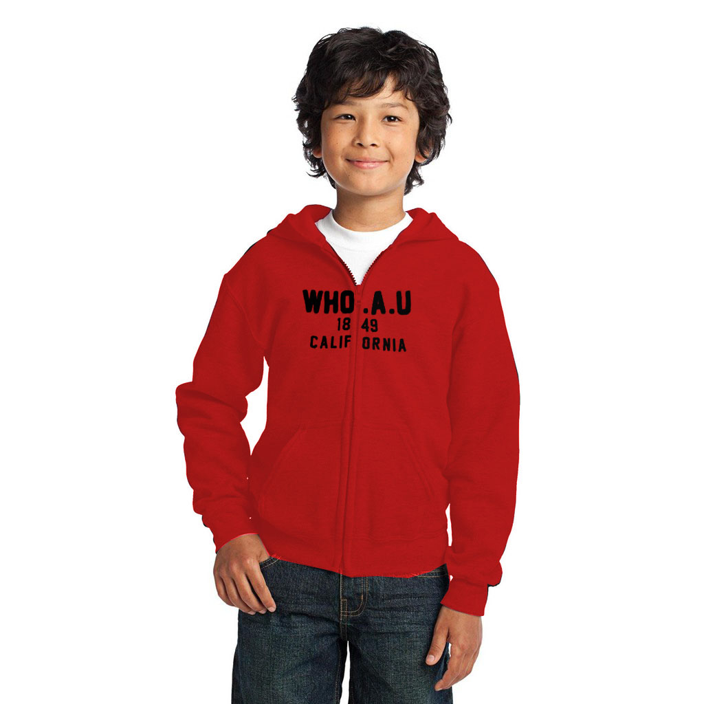 Jaket Hoodie WHO.AU Anak Full Bordir Texs Calfornia 1948 Anak Laki Laki Perempuan Quality Distro