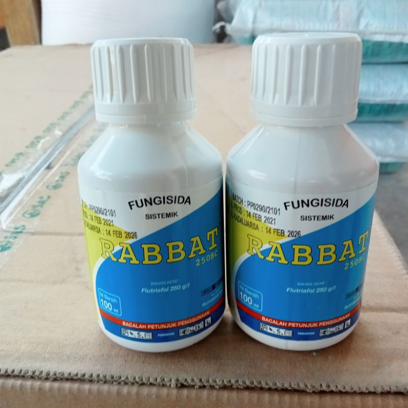 Fungisida Rabbat 250 SC 100ml Untuk mengendalikan penyakit pucuk ranting kering / Budok tanaman Nila