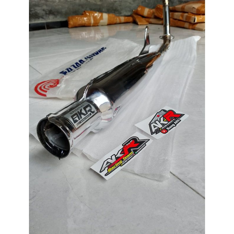 Knalpot plor klokor corbi congor corbi original AKR bahan fajar indah leheran stenlis cacing