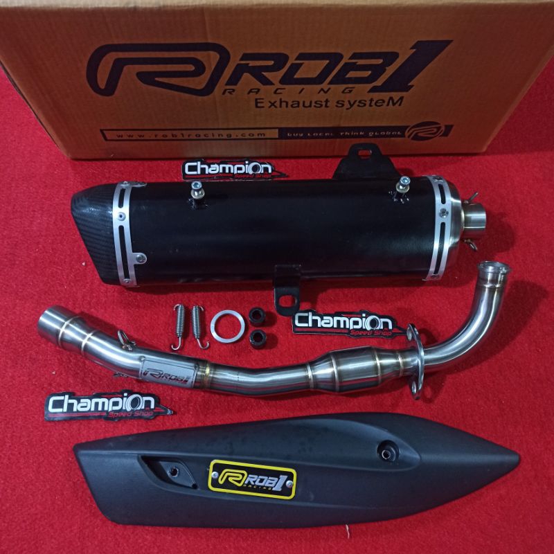 Knalpot Standar Racing ROB1 Trioval All New Aerox 155 Connected