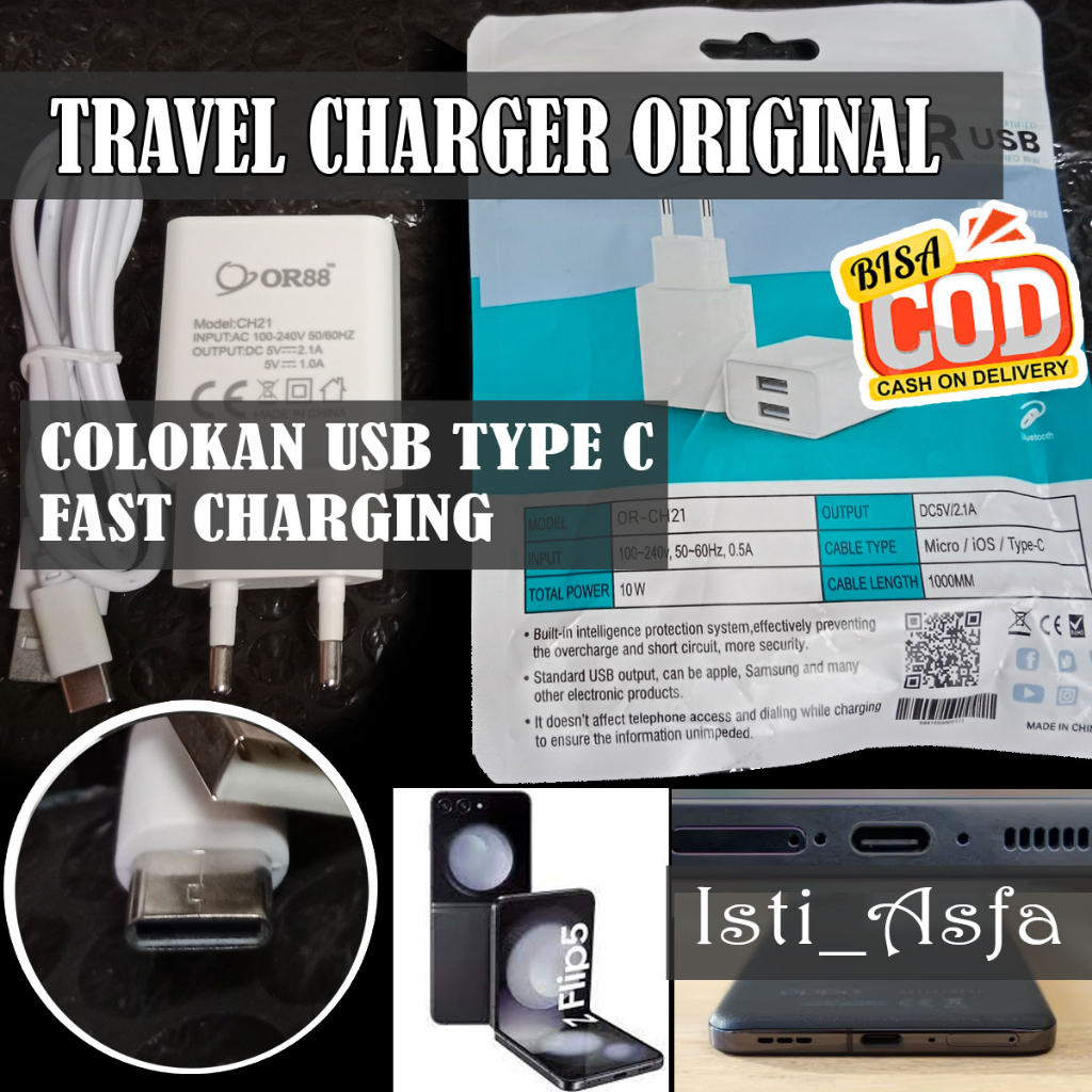 Original Fast Charger Gaming USB Type C Untuk HP OPPO RENO 10 10T 9 9Z 8 8Z 7 7Z 6 6F 5 5F 4 4F A17 