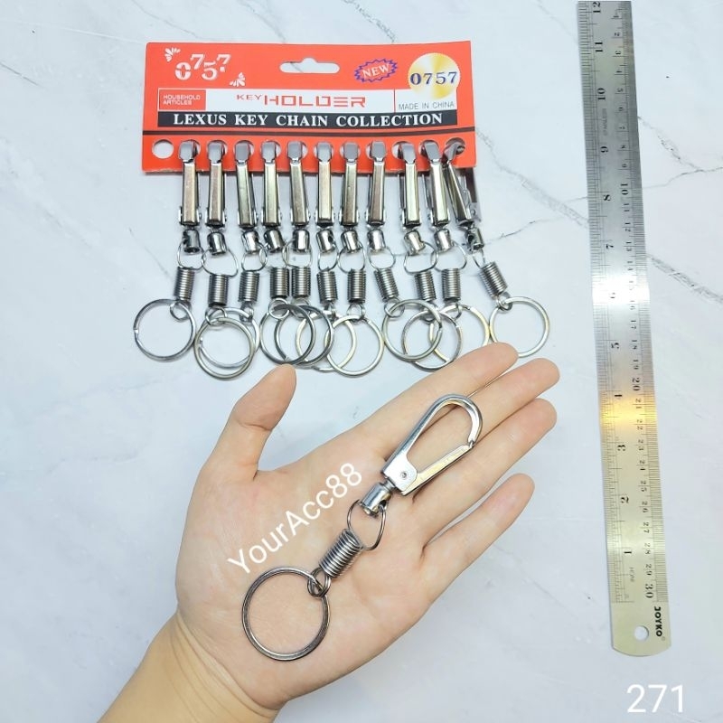 GANTUNGAN KUNCI RING BESI PER STAINLESS (12pcs) GANTUNGAN KUNCI LUCU GANTUNGAN KUNCI UNIK GANCI KOLE