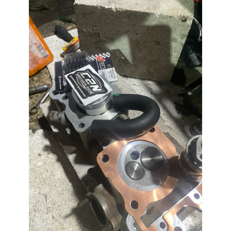 BLOK SEHER & HEAD MODIF VARIO 125 PISTON 58