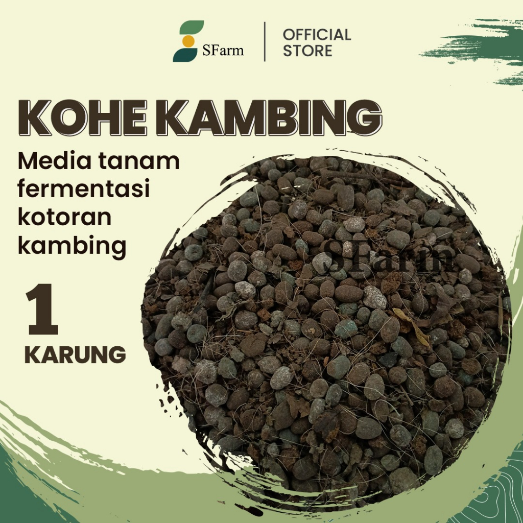 Pupuk Kohe Kambing Fermentasi Utuh Siap Pakai 1 Karung