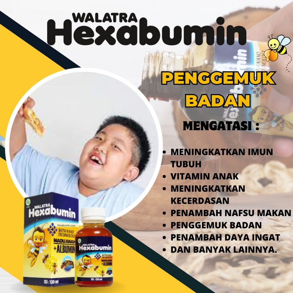 

HEXABUMIN -Madu Herbal Alami Khusus Anak - Anak Untuk Penggemuk Badan Anak Secara Alami.