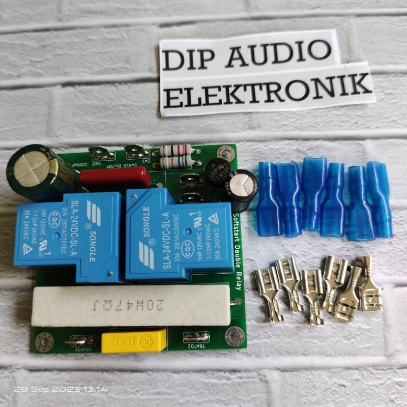 KIT SOFTSTART DOUBLE RELAY 30a PCB DOUBLE LAYER POWER AMPLIFIER