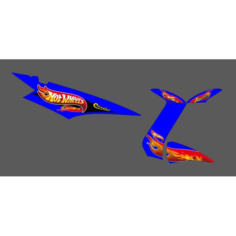 STRIPING STICKER MIO SOUL TRANSPARAN CUSTOM MOTIF HOTWHEELS CLASSIC