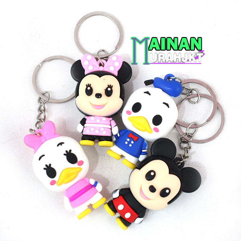 ACC GANTUNGAN KUNCI KARAKTER MICKEY MOUSE ISI 4 GANTUNGAN UNIK KARTUN 3D GANTUNGAN TAS SEKOLAH