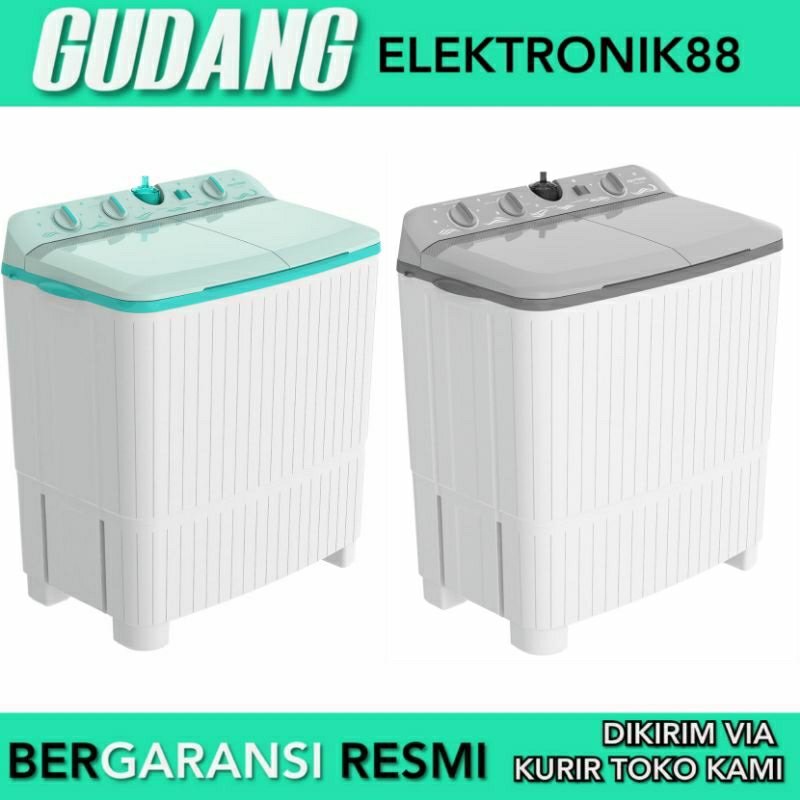 mesin cuci polytron 2 tabung Hijab 9Kg PWM9076Y Dua tabung