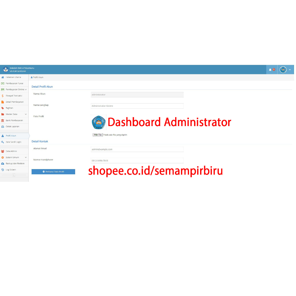 Aplikasi Pembyaran SPP Berbasis Web & Webview Langsung Online