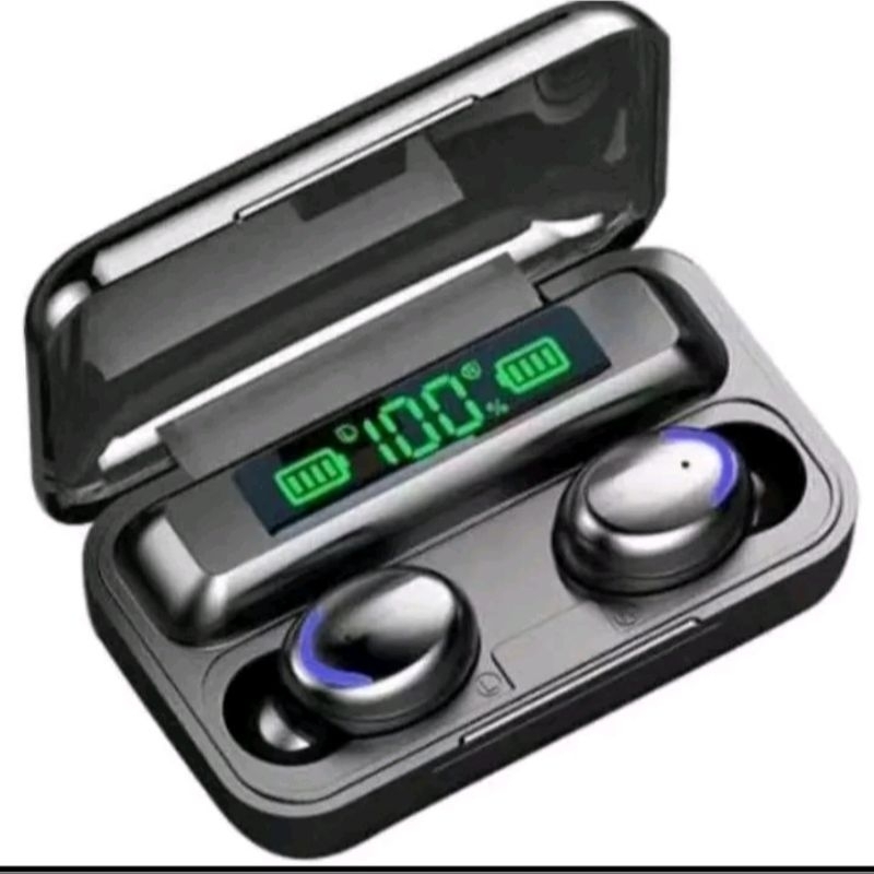 Headset bluetooth TWS F9-5 LED smart display+power bank