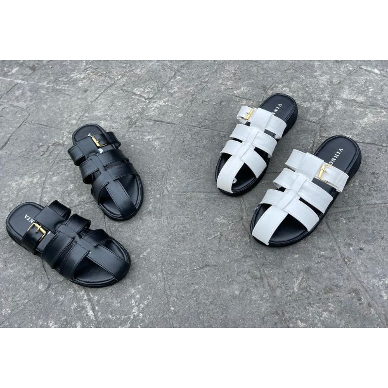 Sandal wanita tutup sandal wanita terbaru mix gesper
