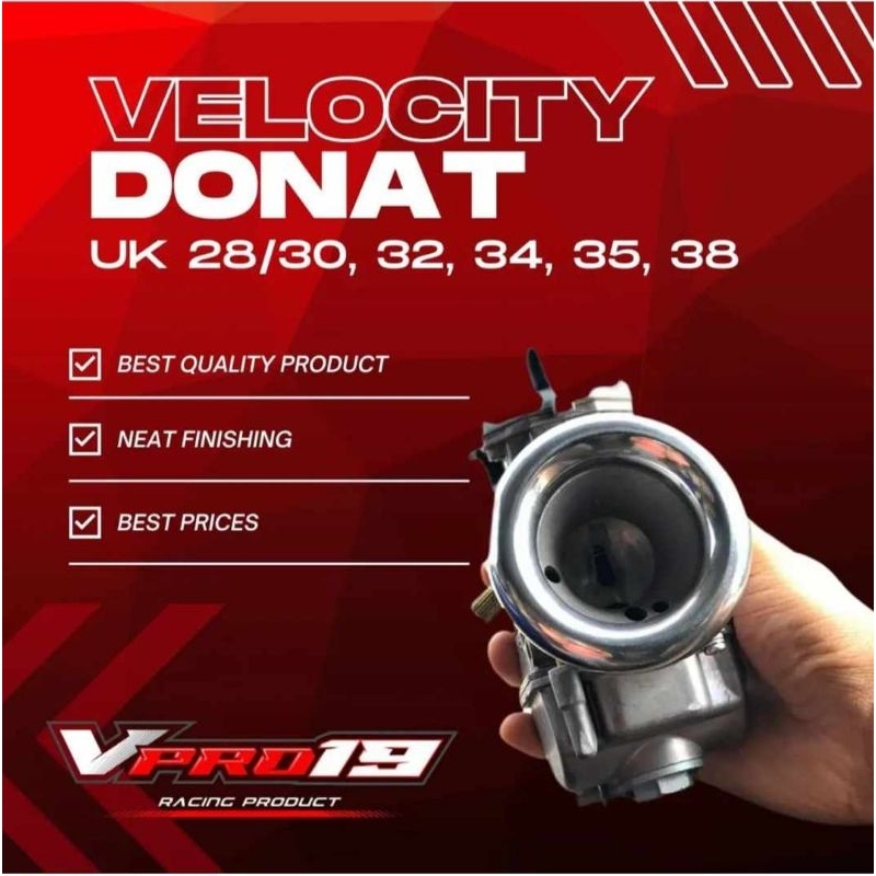 Corong Karbu Velocity Stack Donat Keihin PWL 26 PE PWK 28 30 Honda CB GL MP Megapro Tiger Scorpio FU