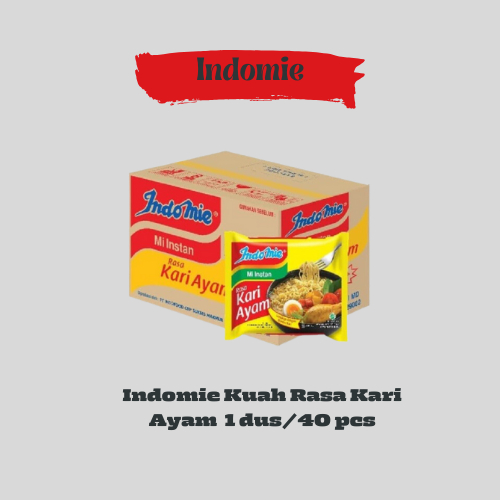 

Indomie Kari Ayam 1 dus/ Isi 40pcs
