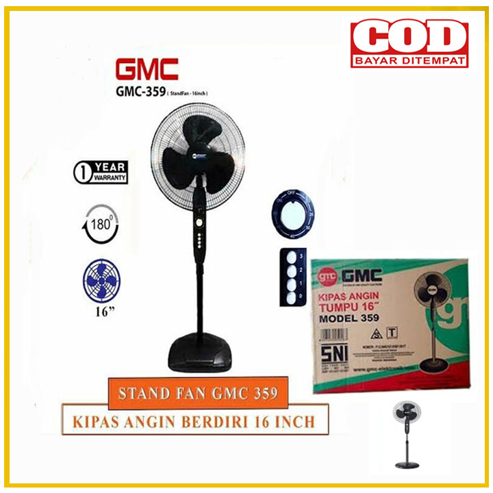 Kipas Angin berdiri 359 GMC /Stand Fan GMC / kipas angin GMC terbaru murah