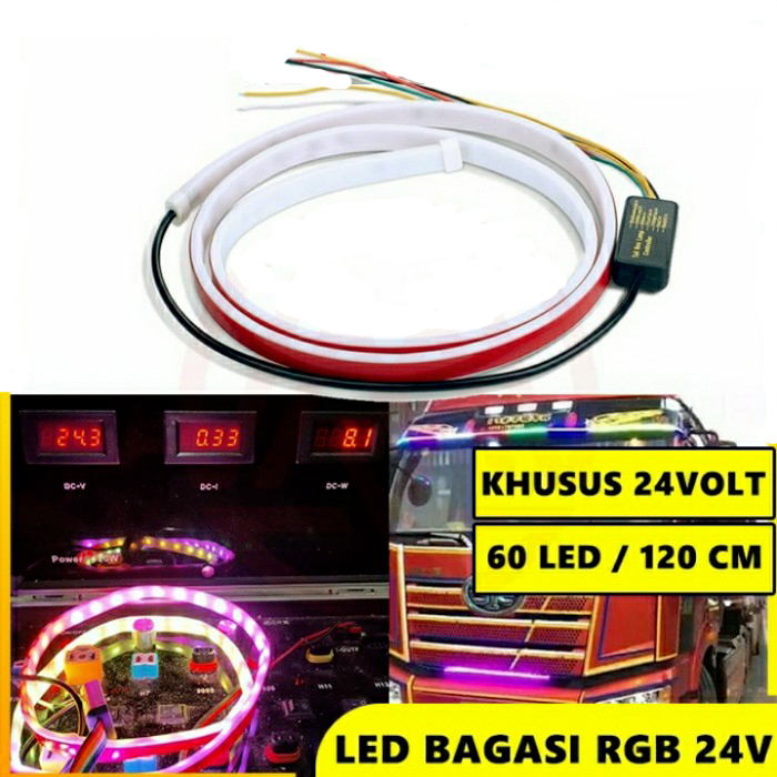 LAMPU LED BAGASI MOBIL RGB LAMPU LED BAGASI RGB 24 VOLT 120 CM