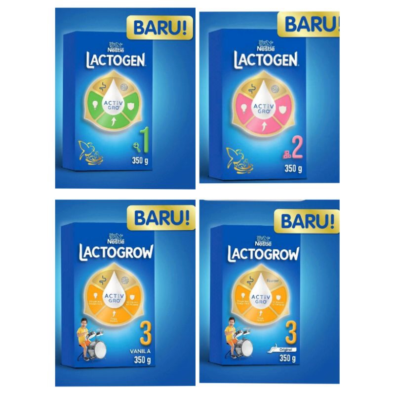 Lactogen 1 350gr / Lactogen 2 350gr / Lactogrow 3 Madu/Vanila/Original 350gr