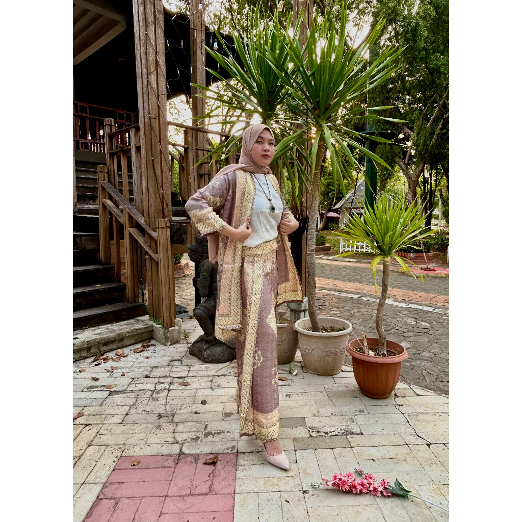 Ishana Set Outer Celana - Viscose batik wanita /outer batik/celana batik