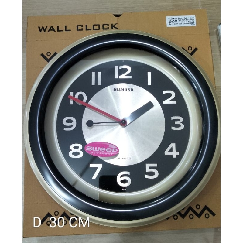 JAM DINDING BAGUS AWET MURAH SWEEP SILENT DAN SENYAP SERI 204C-15