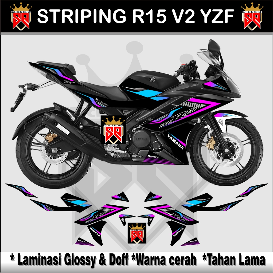 DECAL STRIPING YAMAHA R15 V2 YZF 2014 / STICKER R15V2 YZF 2014
