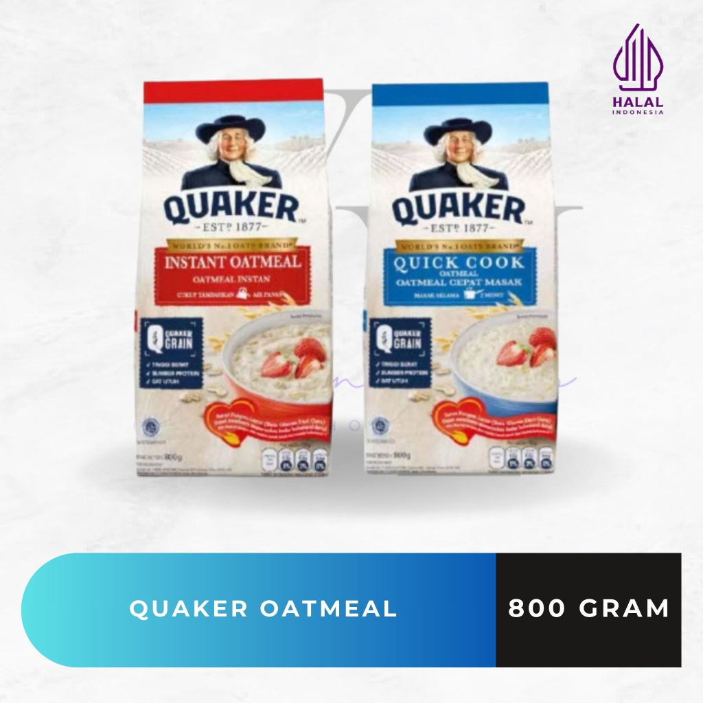 

Quaker Oat Instant Oatmeal Merah / Quick Cooking Biru 800 gram