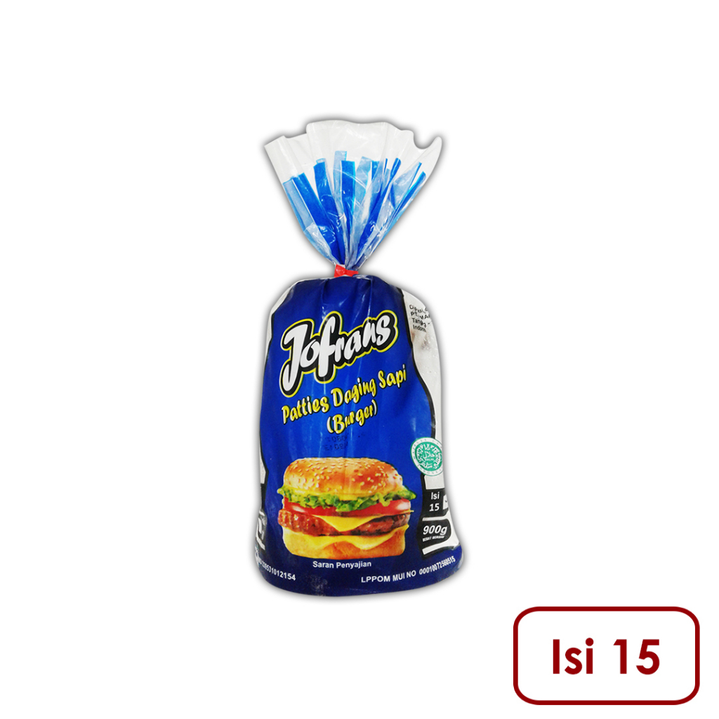 

JOFRANS Patties Sapi Isi15 900gr (Tahan suhu ruangan 3hari)