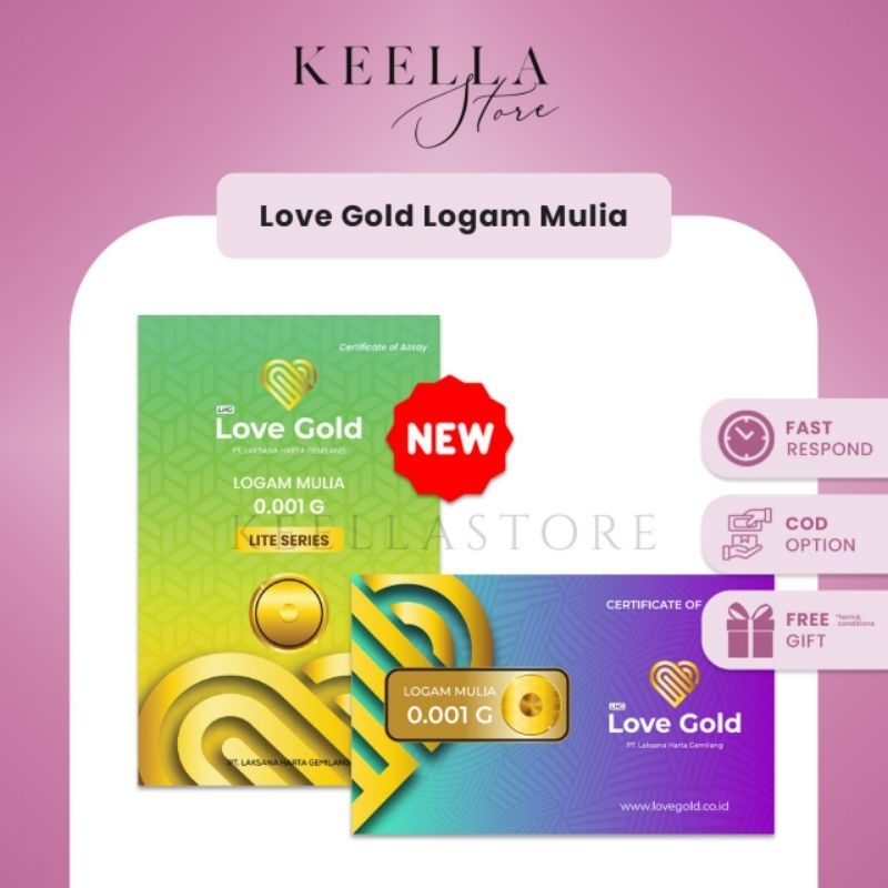 Lovegold love gold emas mini logam mulia babygold microgram souvenir gift sucofindo
