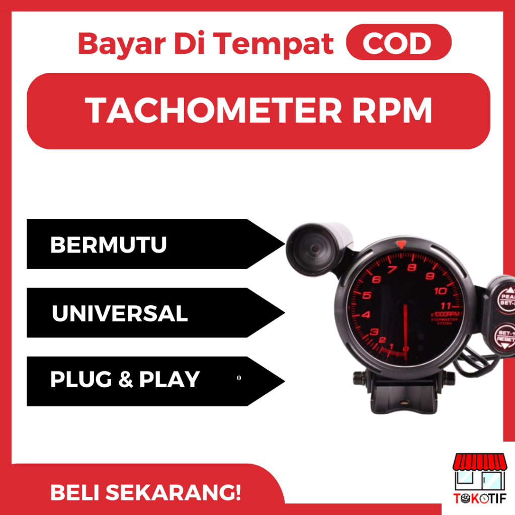 Tachometer RPM Mobil Takometer RPM Defi BF 7 warna Plug n Play High Quality Aksesoris Interior Varia