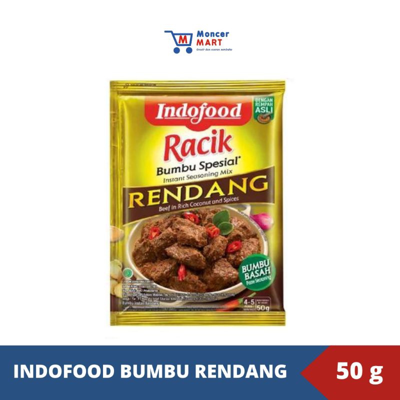 

Indofood Racik Bumbu Rendang 50 g | Bumbu Basah Rendang Siap Saji