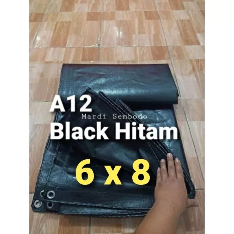 Terpaulin Terpal 6x8 meter tipe A12 Hitam korea original