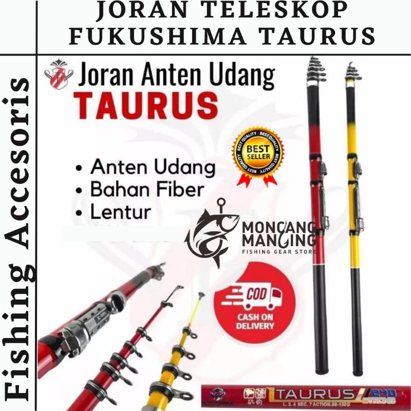 JORAN PANCING FUKUSHIMA TAURUS JORAN UDANG LENTUR ANTEN TELESKOP FIBER TERLARIS REKOMENDASI