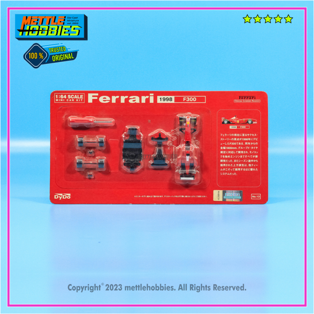 Kyosho Dydo Ferrari Formula F1 F300 1998 #3 Michael Schumacher Diecast Miniatur Replika Mobil Balap 