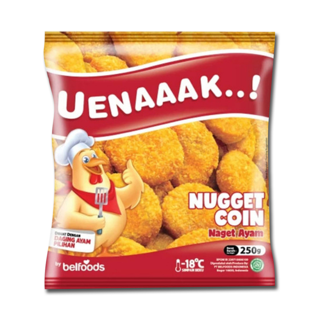 

BELFOODS Uenak Nugget Coin 250g (Tahan suhu ruangan 3hari)