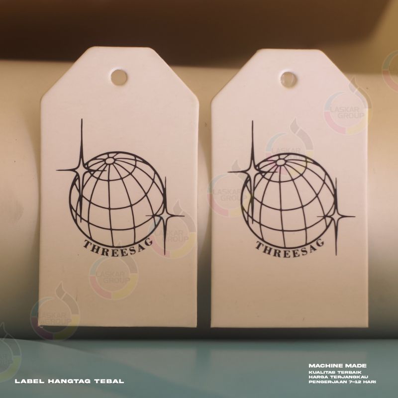 

label hangtag, hangtag tebal (700 gsm)