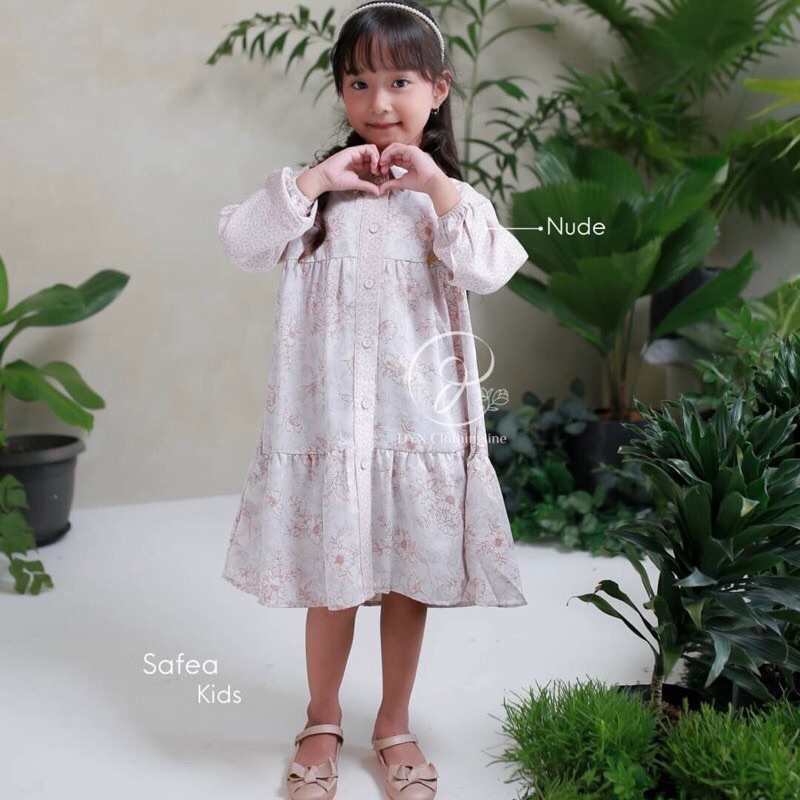 DYN Clothingline Safea Dress KIDS - Family Set | gamis anak premium | family set | baju anak muslim 