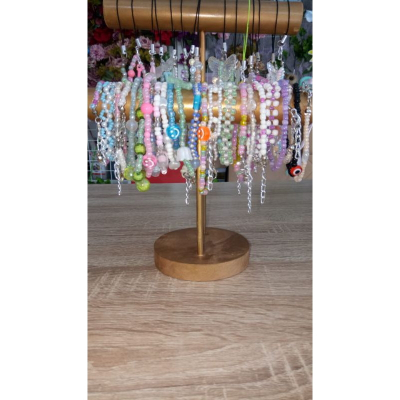 gelang manik-manik Banyak warna banyak variasi (random toping)
