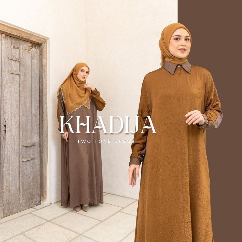 KHADIJA TWO TONE DRESS UMROH by Tiermala