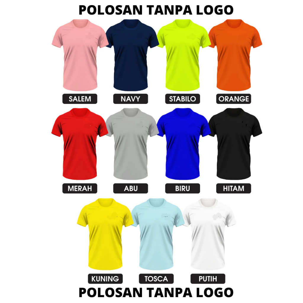 Kaos polos Olahraga Running pria dan wanita , baju training pria, jersey olahraga, baju voli, baju g