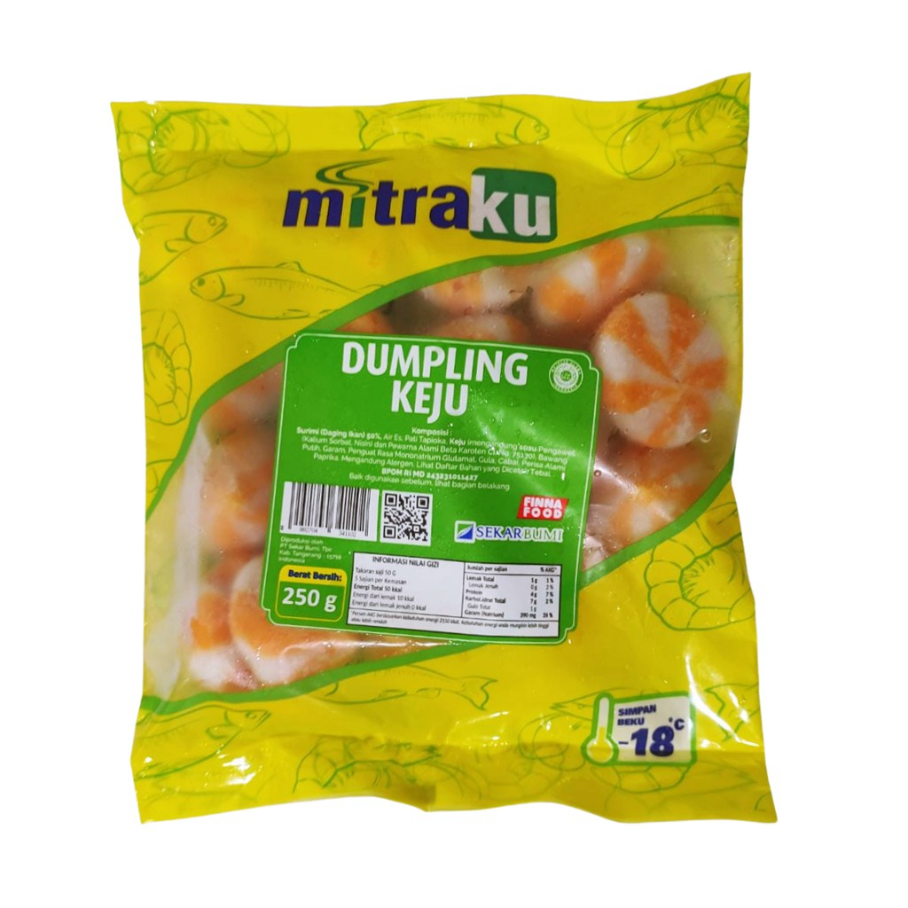 

MITRAKU Dumpling Keju 250 gr - Makanan Beku Olahan Isi Keju