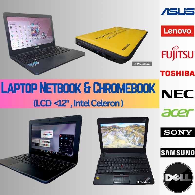 Laptop netbook chromebook ringan baterai kuat murah 1 juta an Acer Asus Dell lenovo bekas mulus
