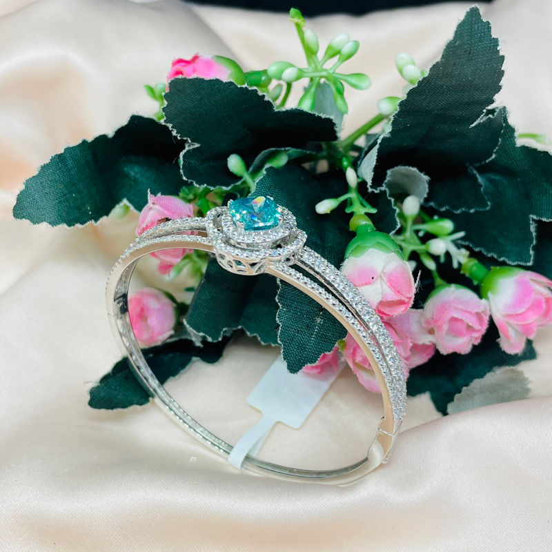 Gelang bangle model vc listring batu biru