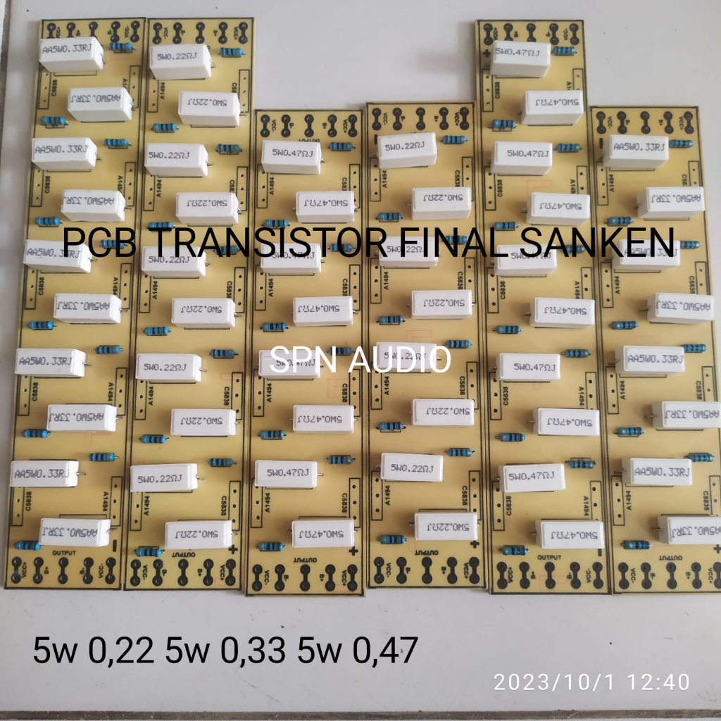 PCB line transistor sanken 4 set 5 set pcb tr sanken plus resistor PCB semi fiber