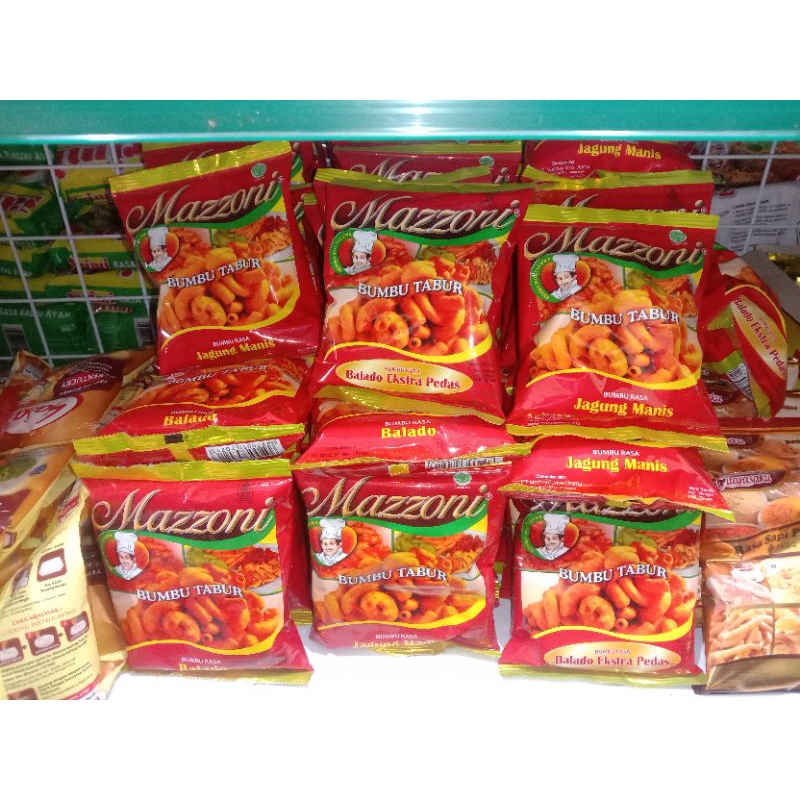 

Mazzoni Bumbu Tabur / Balado Bubuk / Balado Extra Pedas / Jagung Manis