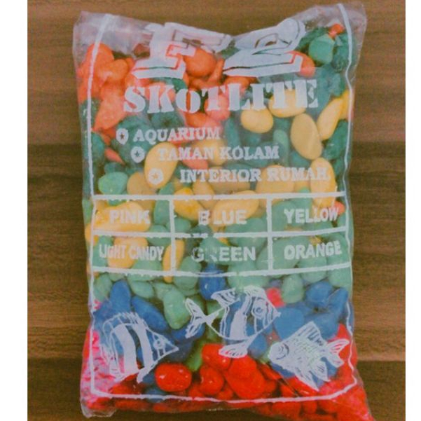 Batu Warna Warni F2 Hiasan Aquarium