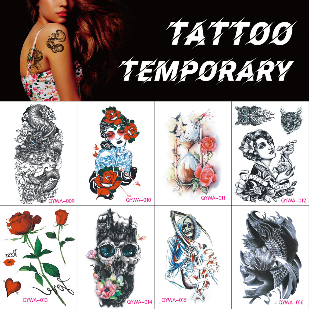 [ NEW QYWA ] Tato Badan Body Tattoo Lengan Dada Punggung Tangan / Tatto Temporer 2D Beach Party