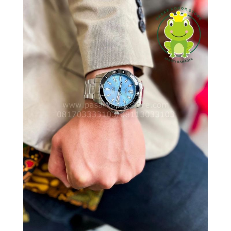 JAM ALBA AUTOMATIC AL4459X1 SILVER BIRU MUDA ORIGINAL